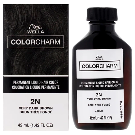 Краска Wella Color Charm, 42 мл, 2N, темно-коричневая