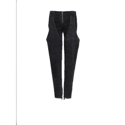 Женские джинсы Balmain Garter Cut, черные