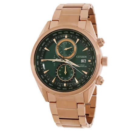 Мужские часы Citizen AT8263-87X, хронограф, зеленые