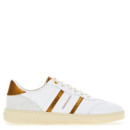 Мужские кроссовки Ferragamo Low Top с логотипом, бизон