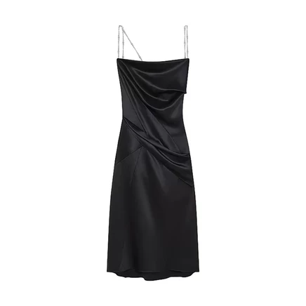 Женское платье Givenchy с жемчугом и бретелями, черное