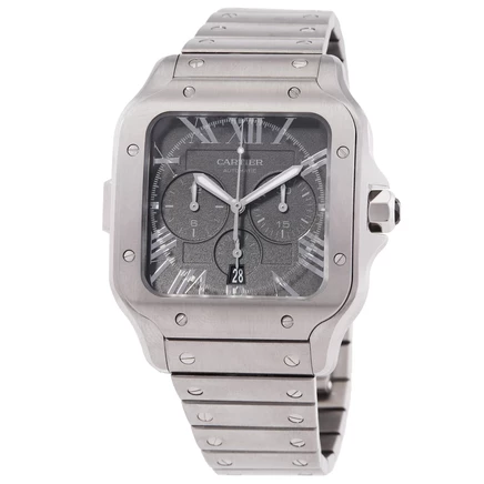 Часы унисекс Cartier Santos WSSA0078, серые