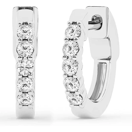 Женские серьги-кольца Brilliant Diamond, 0,25 карата