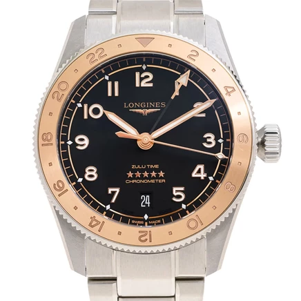 Мужские часы Longines Spirit Zulu Time L38035536 черные