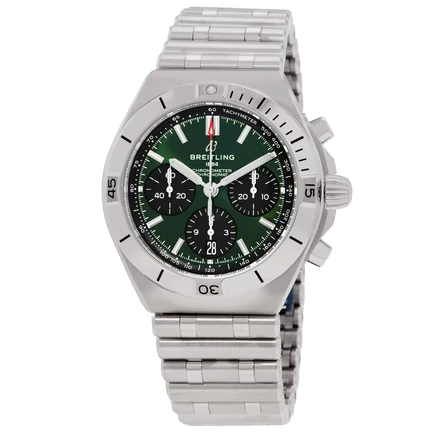 Мужские часы-хронограф Breitling AB0158101L1A1, зеленые