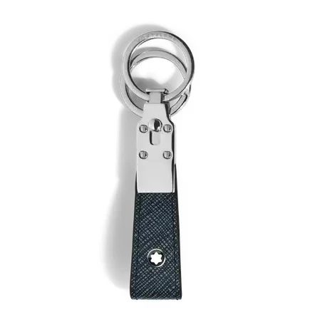 Унисекс ключница Montblanc Sartorial из кожи, синяя