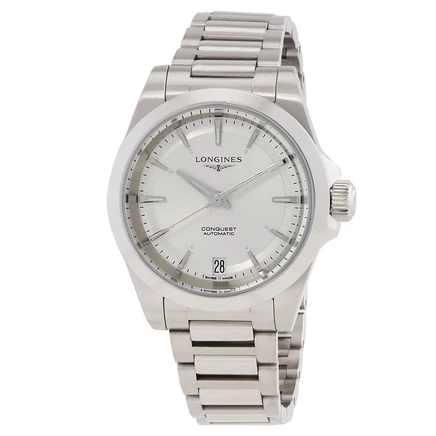 Унисекс-часы Longines Conquest L3.430.4.72.6, серебристые
