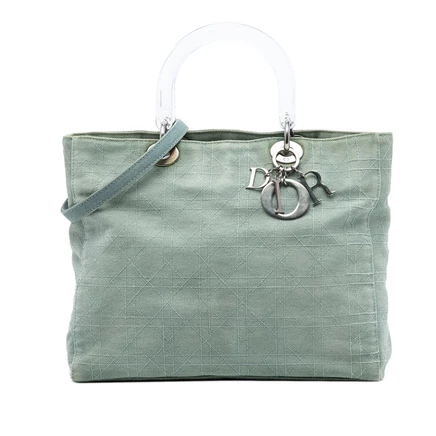 Женская сумка Dior Large Denim Cannage Lady Dior