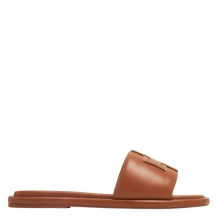 Женские сандалии Tory Burch Double T Sport Slide, коричневые