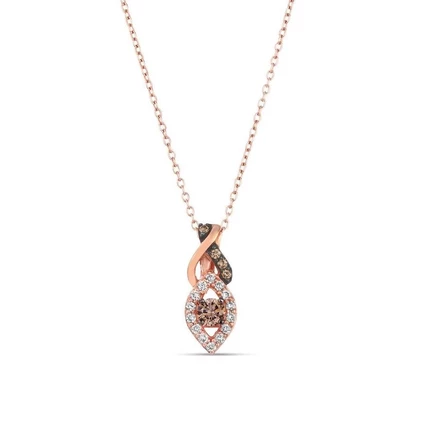 Женская подвеска Le Vian, солитер, клубничное золото