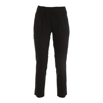 Женские брюки Brunello Cucinelli зауженные, черные
