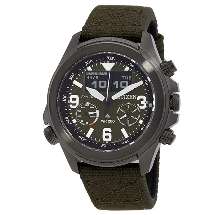 Мужские часы Citizen Promaster Land JV1005-02W, зеленые