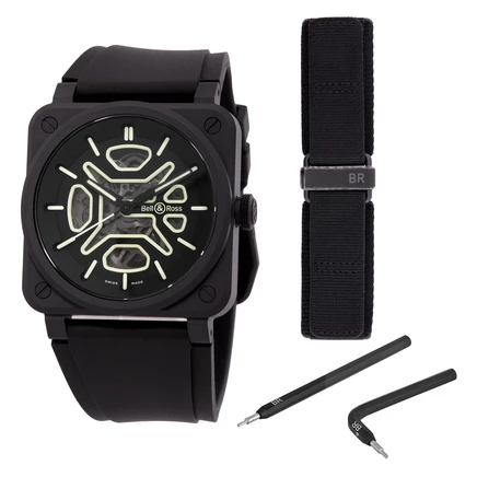 Мужские часы Bell and Ross BR03A-LM-SKCE/SRB, черные