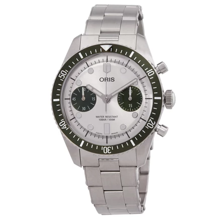 Мужские часы Oris Chronograph 01 771 7791, серебристые