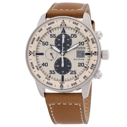 Мужские часы Citizen CA0880-15X, хронограф, бежевые