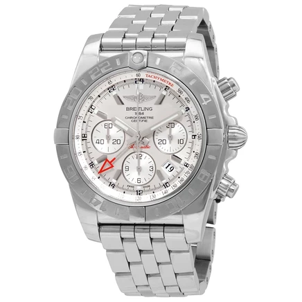 Мужские часы Breitling Chronomat 44 GMT, серебристые