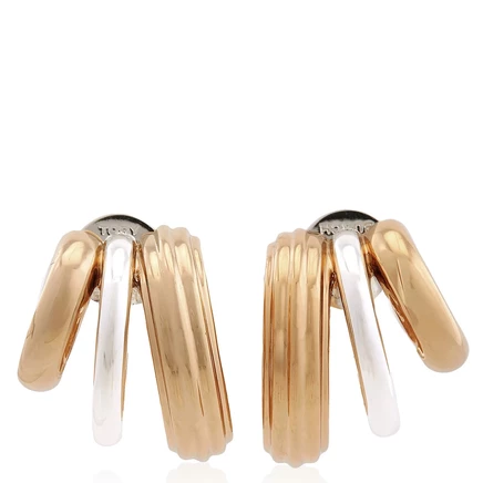 Женские серьги Tory Burch Triple Hoop, двухцветные