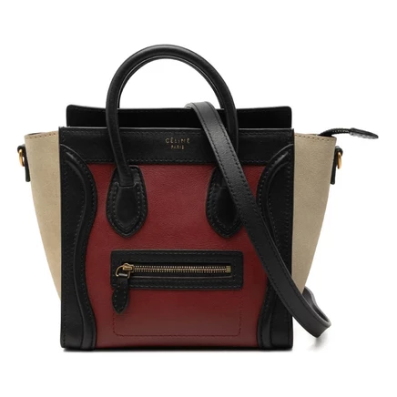 Женская сумка Celine Nano Luggage трехцветная, б/у