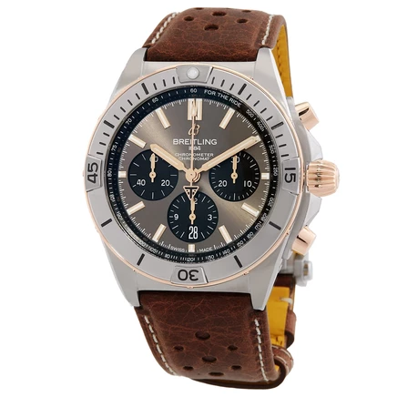 Мужские часы Breitling Chronomat B01 42, серые