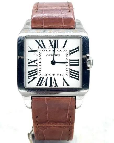 Мужские часы Cartier Santos Dumont W2007051, серебристые