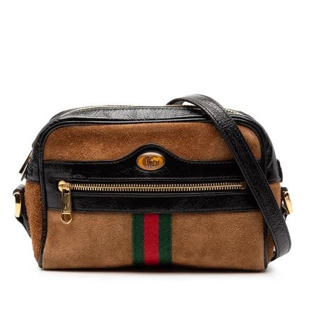 Унисекс сумка Gucci Mini Suede Ophidia через плечо