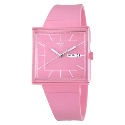 Унисекс-часы Swatch What If...Rose? SO34P700, розовые