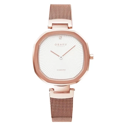 Женские часы Obaku Brilliant V277LXVIMV, белые