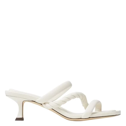 Женские кожаные босоножки Jimmy Choo Diosa 50, бежевые