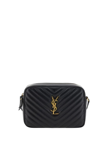 Женская кожаная сумка Saint Laurent Lou, черная