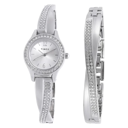 Женские часы Timex TW2T58000 с браслетом, серебристые