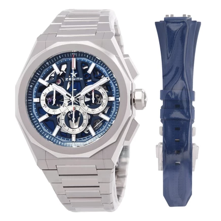 Часы Zenith Defy Skyline Chronograph, синий скелетон