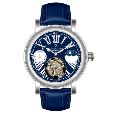Мужские часы Christian Van Sant Tourbillon CV0999, синие