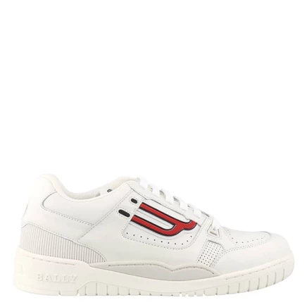 Мужские кроссовки Bally Kuba-T из кожи, бело-красные