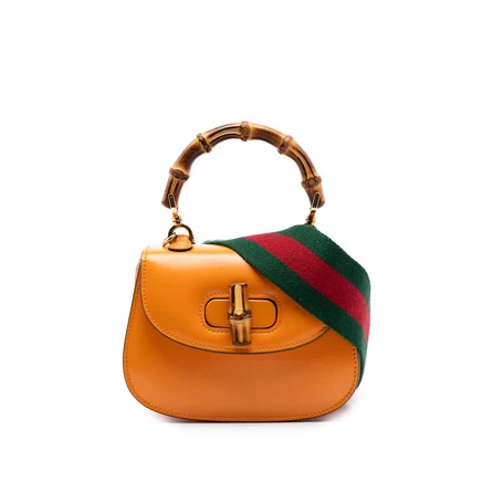 Женская мини-сумка Gucci Bamboo 1947 из кожи