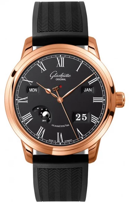 Мужские часы Glashutte Senator 100-02-25-05-04, черные