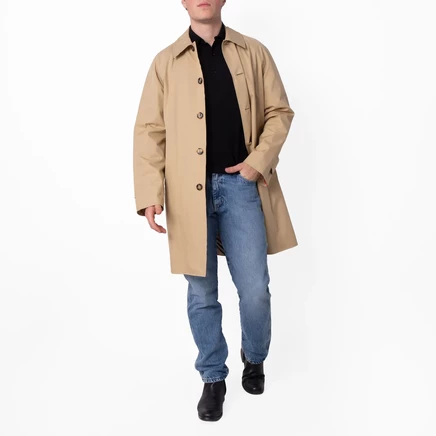 Мужское пальто Burberry Check, двустороннее