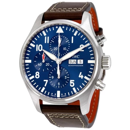 Мужские часы IWC Pilot IW377714, хронограф, синие