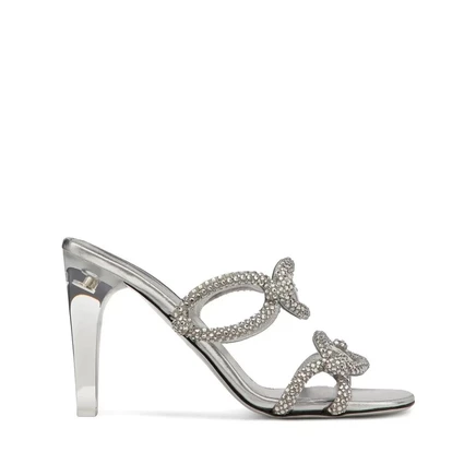 Женские босоножки Valentino Garavani Chain, серебристые