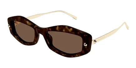 Женские очки Alexander McQueen AM0482S, гавана