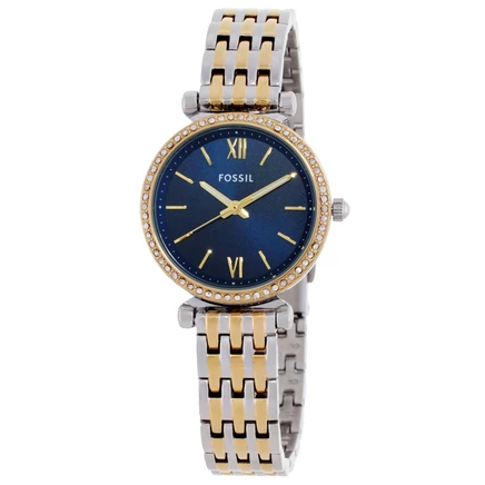 Женские часы Fossil Carlie ES5438, кварцевые, синие