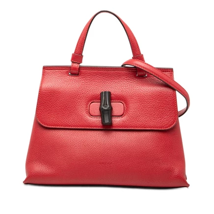 Женская сумка Gucci Small Leather Bamboo Daily