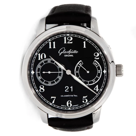 Мужские часы Glashutte Senator 100-14-07-02-30, черные