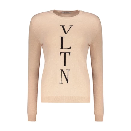 Женский шерстяной свитер Valentino, светло-розовый