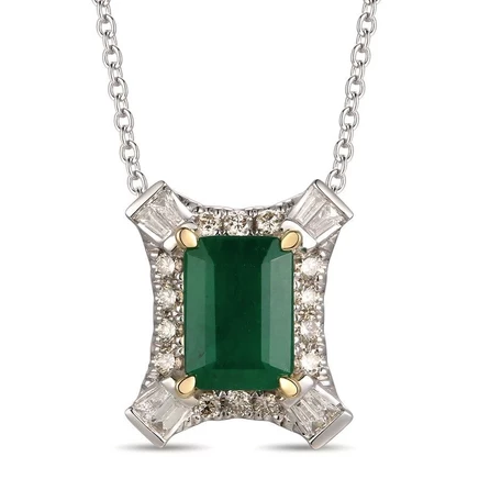 Женская подвеска Le Vian с изумрудом, двухцветное золото
