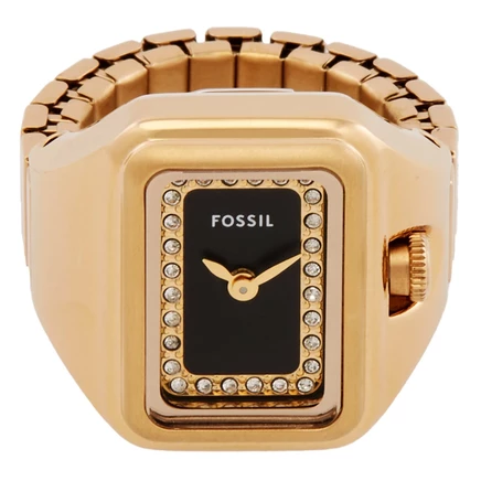 Женские часы-кольцо Fossil Raquel ES5447, черные