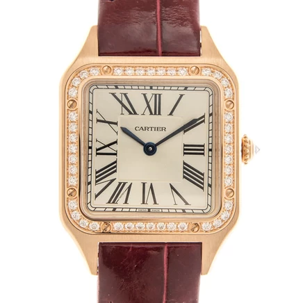 Женские часы Cartier Santos WJSA0017, бриллианты, серебро