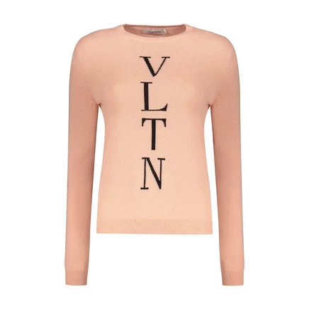 Женский свитер Valentino, шерстяная смесь, розовый