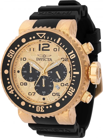 Мужские часы Invicta Pro Diver 48618, хронограф, золотые