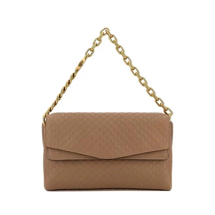Женская сумка на плечо Gucci из кожи, средняя, бисквитная