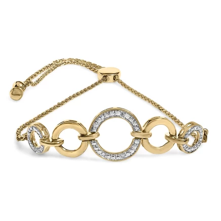 Браслет Haus of Brilliance, золото 14K, 1/10 карата